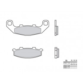 Plaquettes de frein BREMBO 07KA11SA métal fritté Kawasaki GPZ500/500S