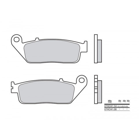 Plaquettes de frein BREMBO 07HO4108 organique