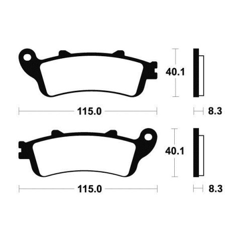 Plaquettes de frein TECNIUM MF235 métal fritté