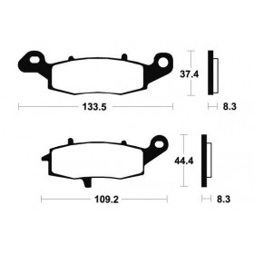 Plaquettes de frein TECNIUM MF204 métal fritté