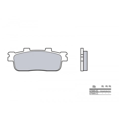 Plaquettes de frein BREMBO 07069XS métal fritté