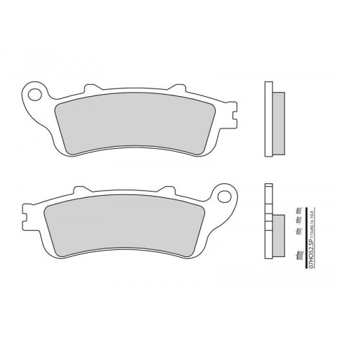 Plaquettes de frein BREMBO 07HO52SP métal fritté Honda GL1800 Gold Wing