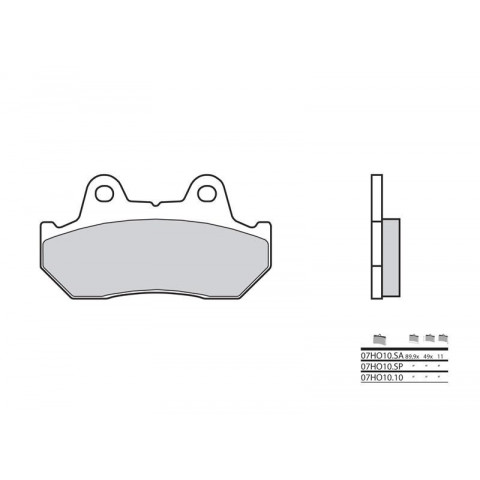 Plaquettes de frein BREMBO 07HO10SP métal fritté Honda