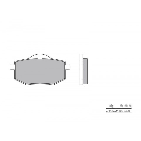 Plaquettes de frein BREMBO 07YA1909 organique Yamaha XV250/535 Virago