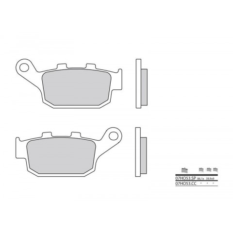 Plaquettes de frein BREMBO 07HO53CC organique