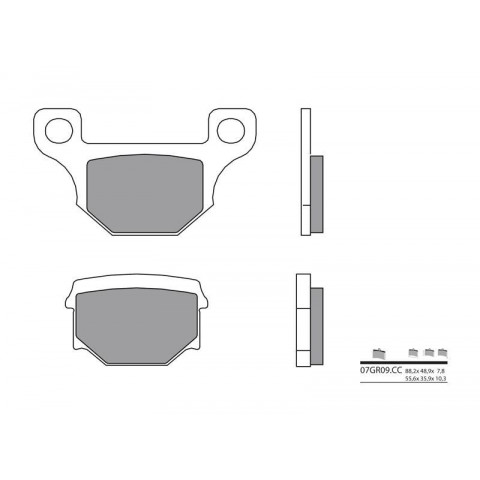 Plaquettes de frein BREMBO 07GR09CC organique