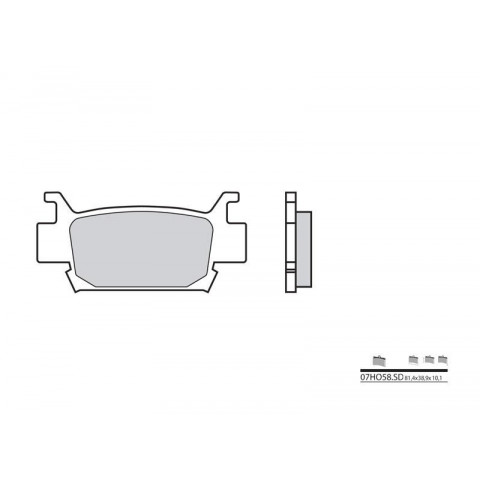 Plaquettes de frein BREMBO 07HO58SD métal fritté