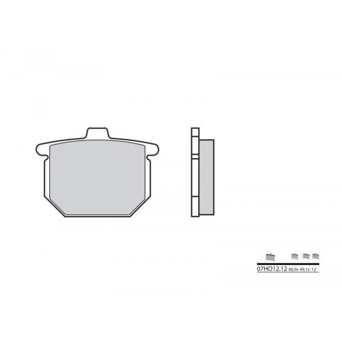 Plaquettes de frein BREMBO 07HO1212 organique Honda CB750