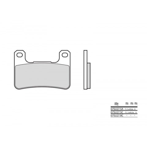 Plaquettes de frein BREMBO 07SU27SA métal fritté