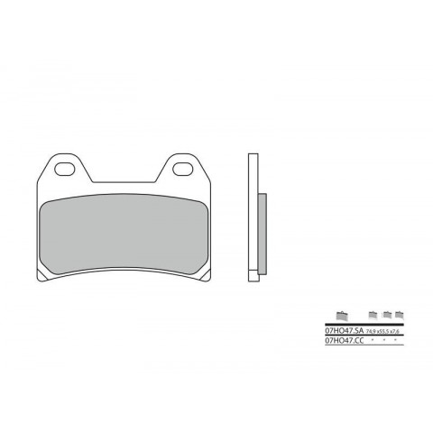 Plaquettes de frein BREMBO 07HO47SA métal fritté