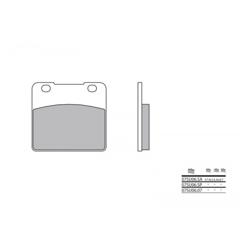 Plaquettes de frein BREMBO 07SU06SP métal fritté Suzuki VS