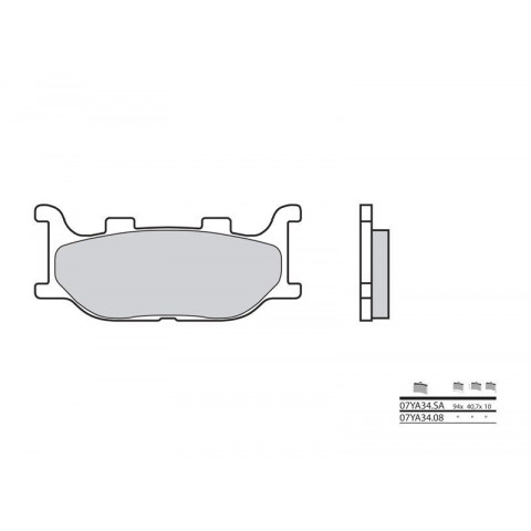 Plaquettes de frein BREMBO 07YA3408 organique Yamaha