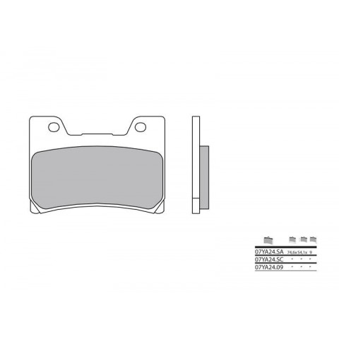 Plaquettes de frein BREMBO 07YA2409 organique Yamaha TDM850