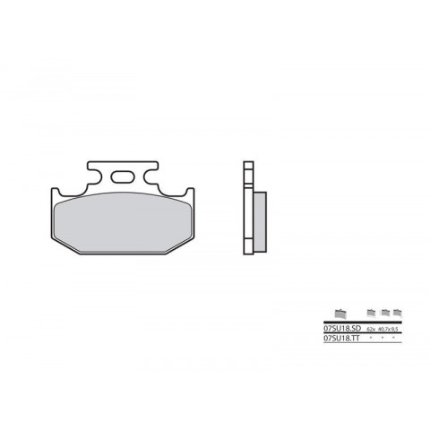 Plaquettes de frein BREMBO 07SU18SD métal fritté