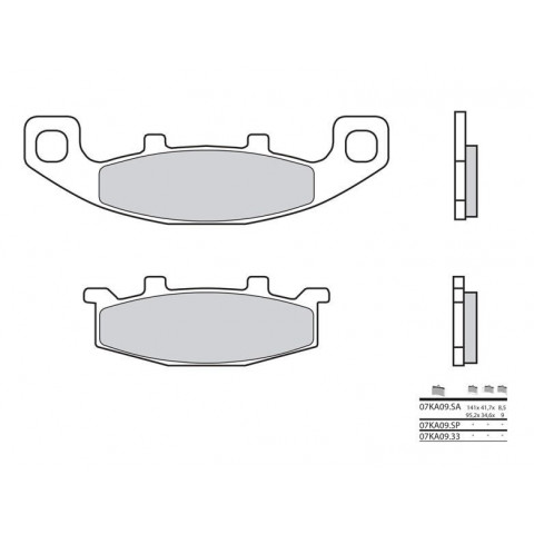 Plaquettes de frein BREMBO 07KA0933 organique Suzuki RG125 Wolf