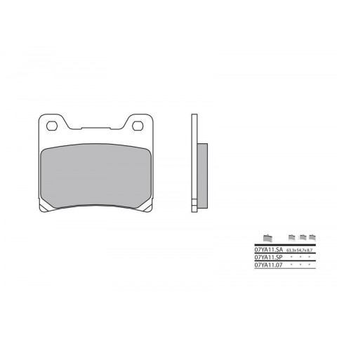 Plaquettes de frein BREMBO 07YA11SP métal fritté Yamaha