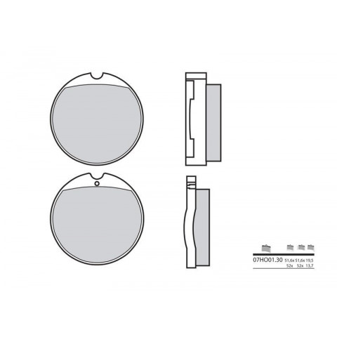 Plaquettes de frein BREMBO 07HO0130 organique Honda