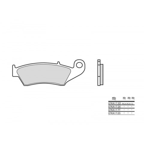 Plaquettes de frein BREMBO 07KA17SD métal fritté