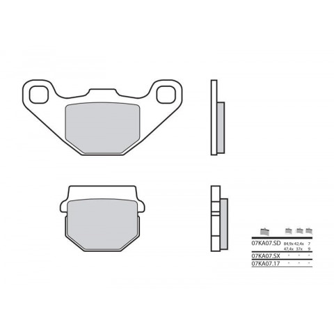 Plaquettes de frein BREMBO 07KA0717 organique