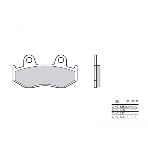 Plaquettes de frein BREMBO 07HO15SD métal fritté Honda