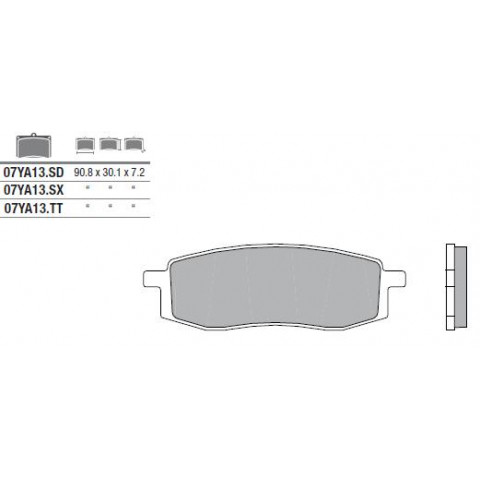 Plaquettes de frein BREMBO 07YA13SX métal fritté