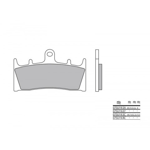 Plaquettes de frein BREMBO 07SU1907 organique