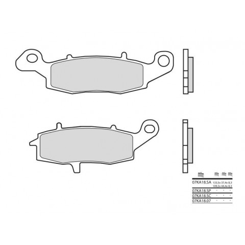 Plaquettes de frein BREMBO 07KA1807 organique Suzuki RV125 VanVan