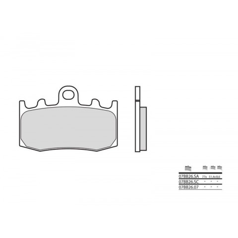 Plaquettes de frein BREMBO 07BB2607 organique BMW K1200S