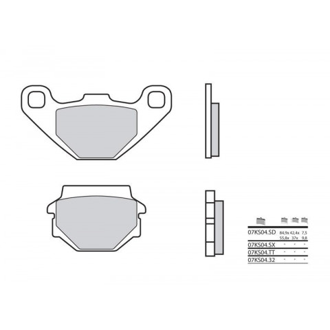 Plaquettes de frein BREMBO 07KS04SD métal fritté