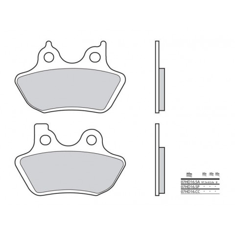 Plaquettes de frein BREMBO 07HD16SA métal fritté Beta