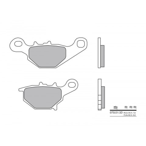 Plaquettes de frein BREMBO 07SU31SD métal fritté Suzuki RM85