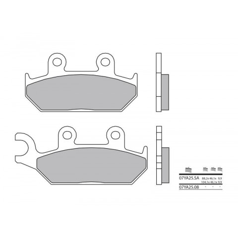 Plaquettes de frein BREMBO 07YA25SA métal fritté Yamaha