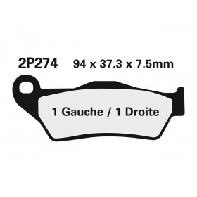 Plaquettes de frein NISSIN 2P274GS semi-métallique