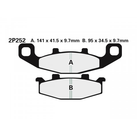 Plaquettes de frein NISSIN 2P252NS semi-métallique