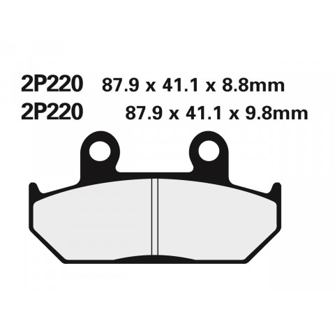 Plaquettes de frein NISSIN 2P220NS semi-métallique