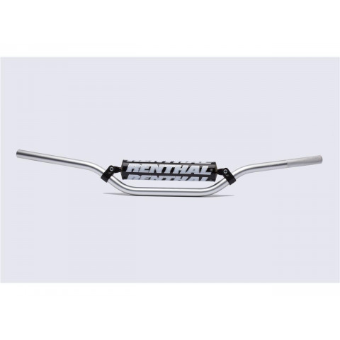 Guidon Ø22,2mm avec barre RENTHAL Classic Enduro argent/mousse noire