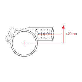 Bracelets LIGHTECH Ø53 hauteur 0mm/déport +20mm/10° noir 