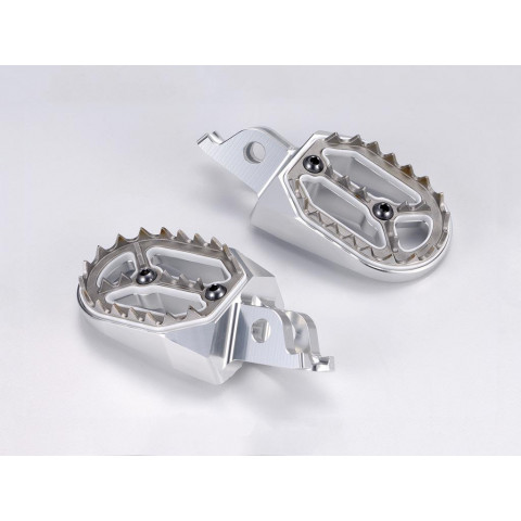 Repose-pieds BIHR Evolution argent Kawasaki KX250F/450F