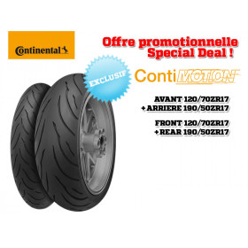 Train de pneus CONTINENTAL ContiMotion (120/70 ZR 17 + 190/50 ZR 17)