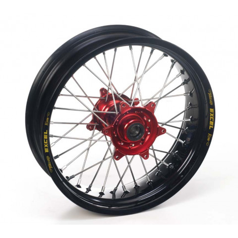 ROUE ARRIERE HAAN WHEELS 17X4,50X36T JANTE NOIRE/MOYEU ROUGE HONDA CR-F450R