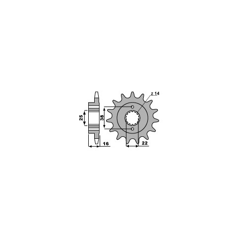 Pignon PBR 15 dents acier type 2075 pas 520 Ducati 