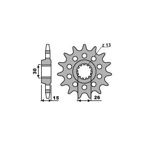 Pignon 16 dents PBR chaine 525 BMW S1000RR