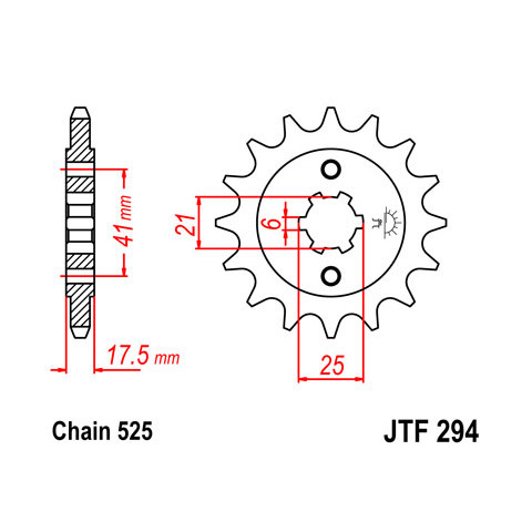 Pignon JT SPROCKETS 15 dents acier pas 525 type 294