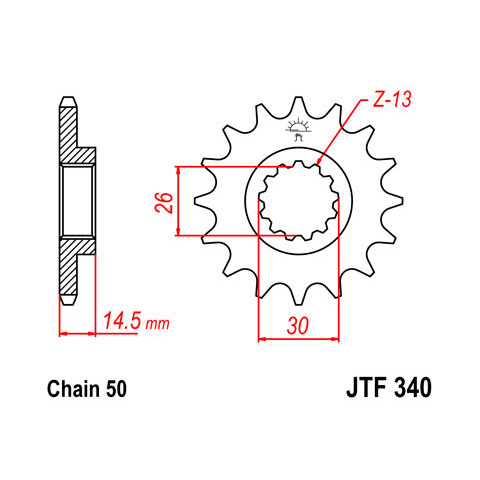 Pignon JT SPROCKETS 18 dents acier pas 530 type 340