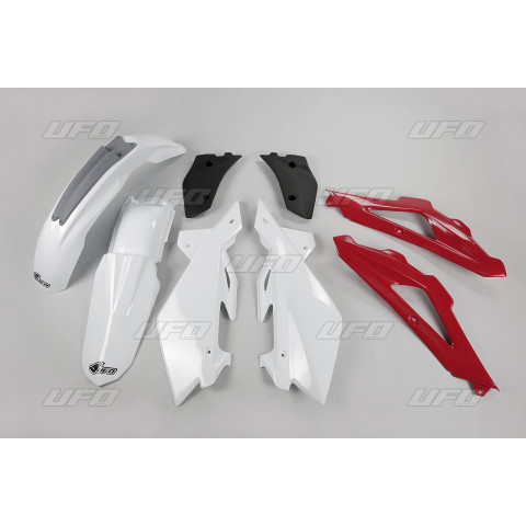 Kit plastique UFO couleur origine blanc/rouge/gris Husqvarna CR125/CR250