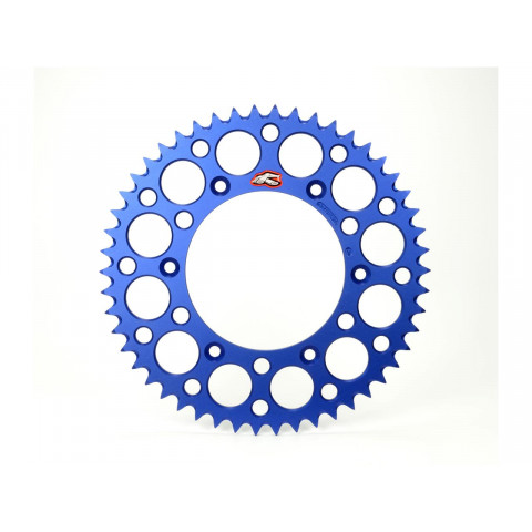 Couronne RENTHAL Ultralight™ 48 dents alu anti-boue pas 428 type 441U anodisé bleu Husqvarna TC85