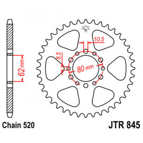 Couronne JT SPROCKETS 45 dents acier pas 520 type 845