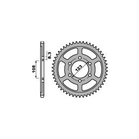 Couronne acier PBR 60 dents chaîne 428 Aprilia RS4 125