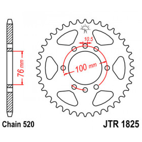 Couronne JT SPROCKETS 45 dents acier pas 520 type 1825