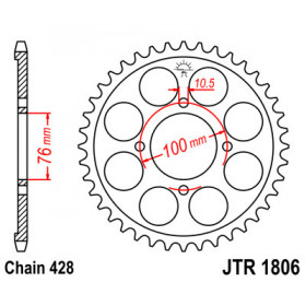 Couronne JT SPROCKETS 53 dents acier pas 428 type 1806